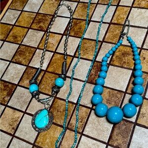 Turquoise Necklace Set of 3